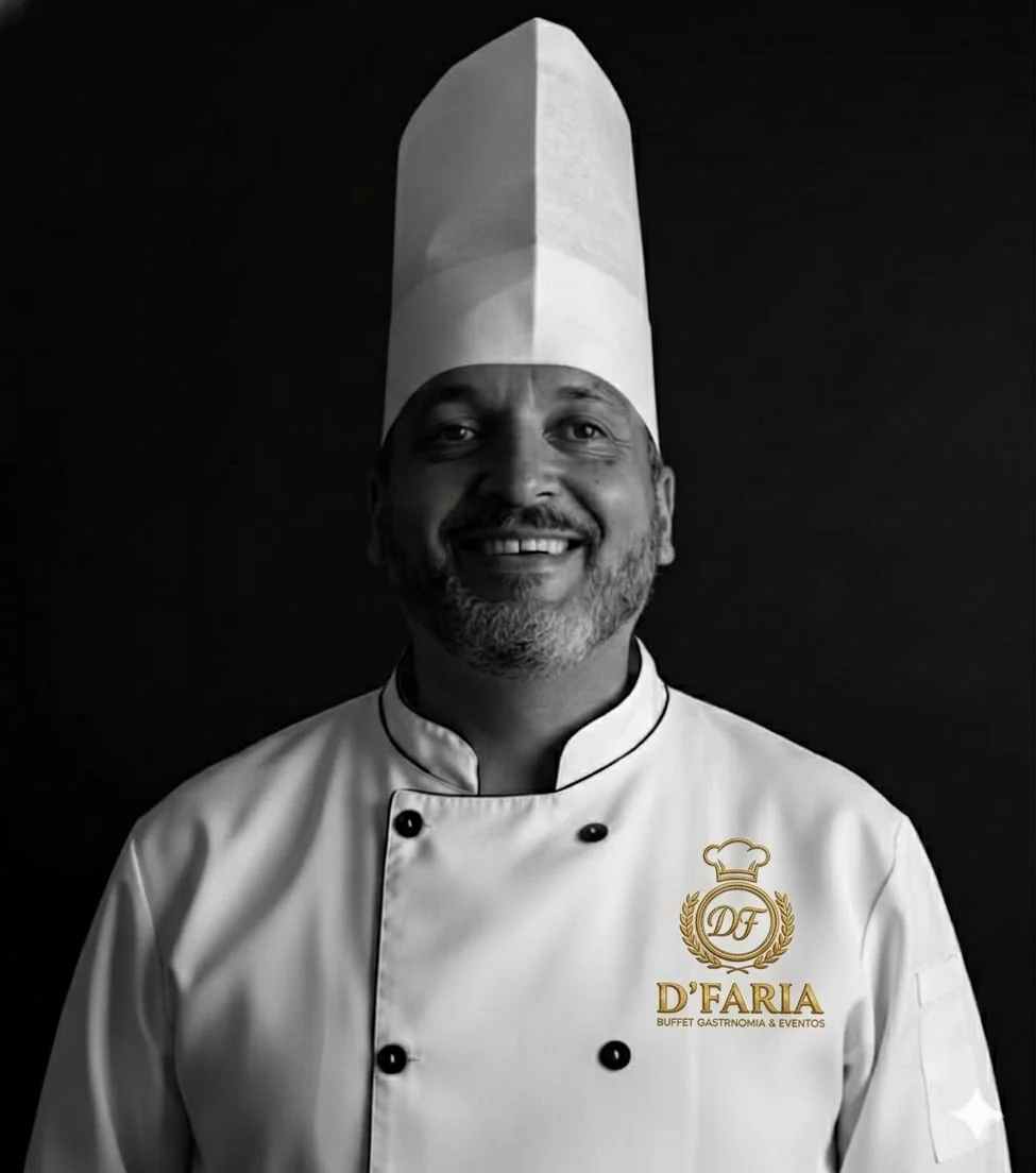 Chef Cristiano D’Faria, à frente do D’Faria Gastronomia e Eventos